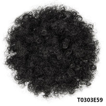 Load image into Gallery viewer, Afro Puff Drawstring Ponytail Black Kinky Curly Hair Bun Synthetic Hairpieces Clip In Hair Extensions for Black Women
