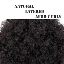 Load image into Gallery viewer, Afro Puff Drawstring Ponytail Black Kinky Curly Hair Bun Synthetic Hairpieces Clip In Hair Extensions for Black Women
