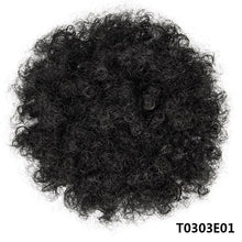 Load image into Gallery viewer, Afro Puff Drawstring Ponytail Black Kinky Curly Hair Bun Synthetic Hairpieces Clip In Hair Extensions for Black Women
