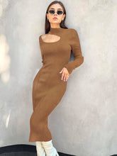 Load image into Gallery viewer, Long-SleeveStretch Knit Dress
