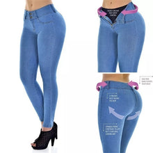 Load image into Gallery viewer, High Waist Blue Denim
