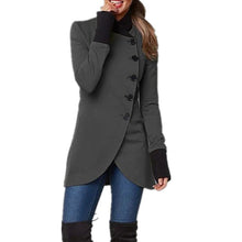 Load image into Gallery viewer, Women Coat Solid Color Single Breasted
