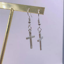 Load image into Gallery viewer, Cross Pendant Drop Dangle Earrings
