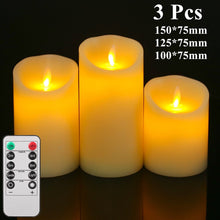 Load image into Gallery viewer, Set of 3 Flameless Candles Realistic LED Flames Tealight
