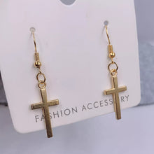 Load image into Gallery viewer, Cross Pendant Drop Dangle Earrings
