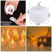 Load image into Gallery viewer, 12/24Pack Realistic Flickering Flameless LED Tea Lights Candles
