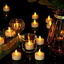 Load image into Gallery viewer, 12/24Pack Realistic Flickering Flameless LED Tea Lights Candles
