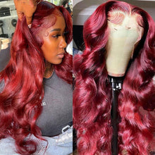 Load image into Gallery viewer, Burgundy Lace Front Wig
