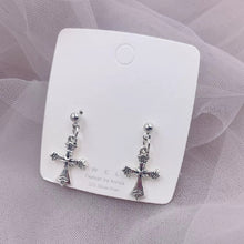 Load image into Gallery viewer, Cross Pendant Drop Dangle Earrings
