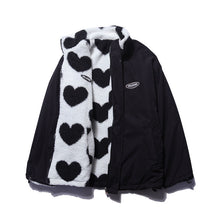 Load image into Gallery viewer, Double-sided heart shape design winter warm windproof jacket
