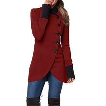 Load image into Gallery viewer, Women Coat Solid Color Single Breasted
