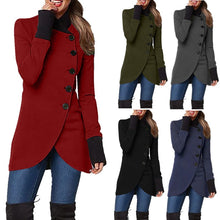 Load image into Gallery viewer, Women Coat Solid Color Single Breasted
