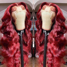 Load image into Gallery viewer, Burgundy Lace Front Wig
