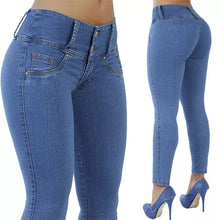 Load image into Gallery viewer, High Waist Blue Denim
