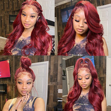 Load image into Gallery viewer, Burgundy Lace Front Wig
