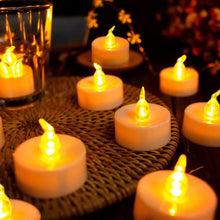 Load image into Gallery viewer, 12/24Pack Realistic Flickering Flameless LED Tea Lights Candles
