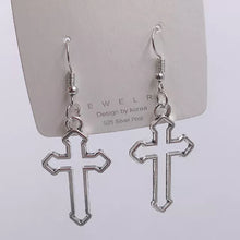 Load image into Gallery viewer, Cross  Pendant Earrings
