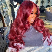 Load image into Gallery viewer, Burgundy Lace Front Wig
